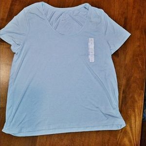 NWT light blue U neck tee